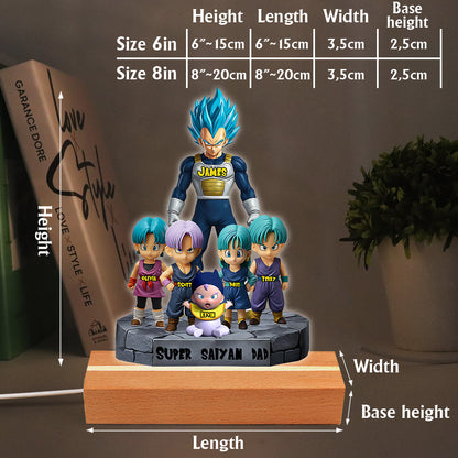 Brave Dad - Personalized Seven Balls Custom Shaped Acrylic Plaque