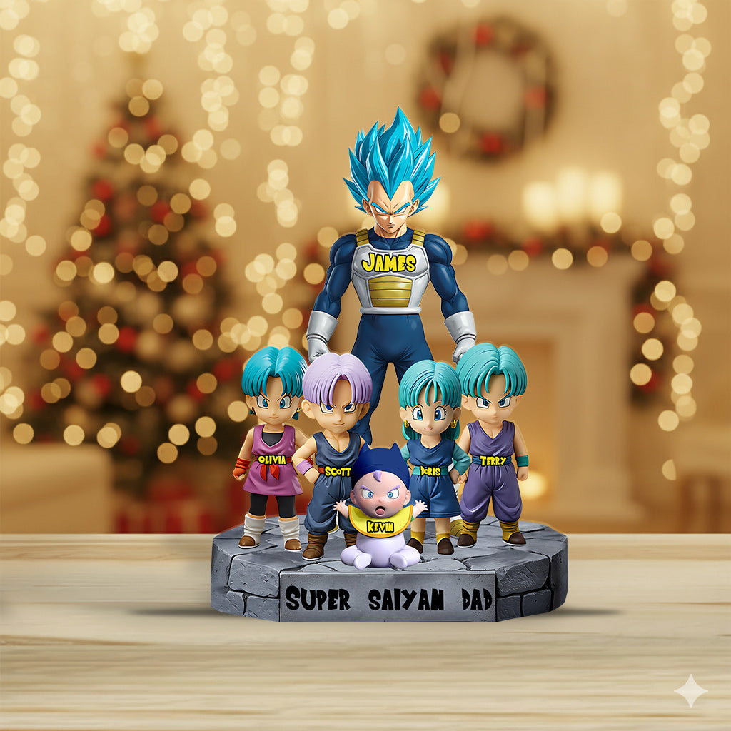 Christmas Gift for Dad - Brave Dad Personalized Seven Balls Custom Acrylic Plaque