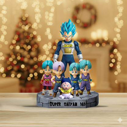 Christmas Gift for Dad - Brave Dad Personalized Seven Balls Custom Acrylic Plaque