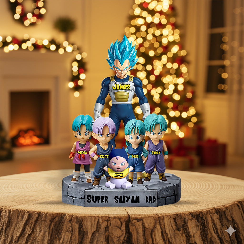 Christmas Gift for Dad - Brave Dad Personalized Seven Balls Custom Acrylic Plaque