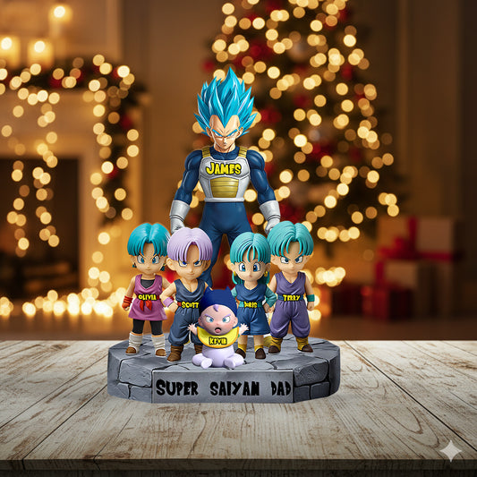 Christmas Gift for Dad - Brave Dad Personalized Seven Balls Custom Acrylic Plaque