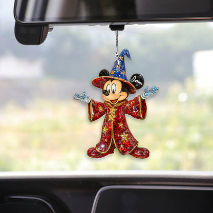 Cute Mouse Ears - Personalized Mouse Transparent Car Ornament