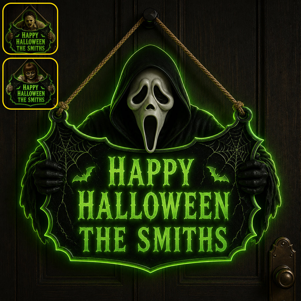 Scary Halloween - Personalized Horror Character Luminous Acrylic Sign