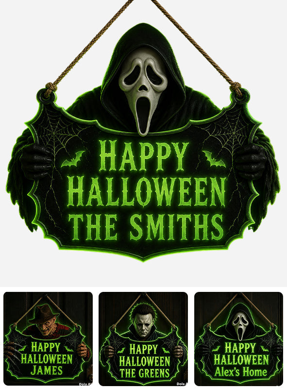 Scary Halloween - Personalized Horror Character Luminous Acrylic Sign