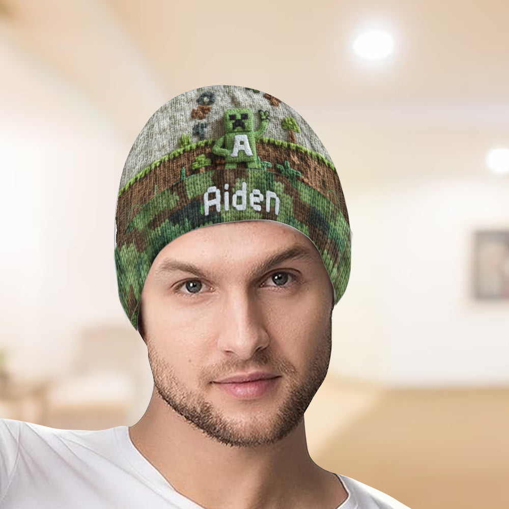 Pixel Winter - Personalized Kid Beanie Hat