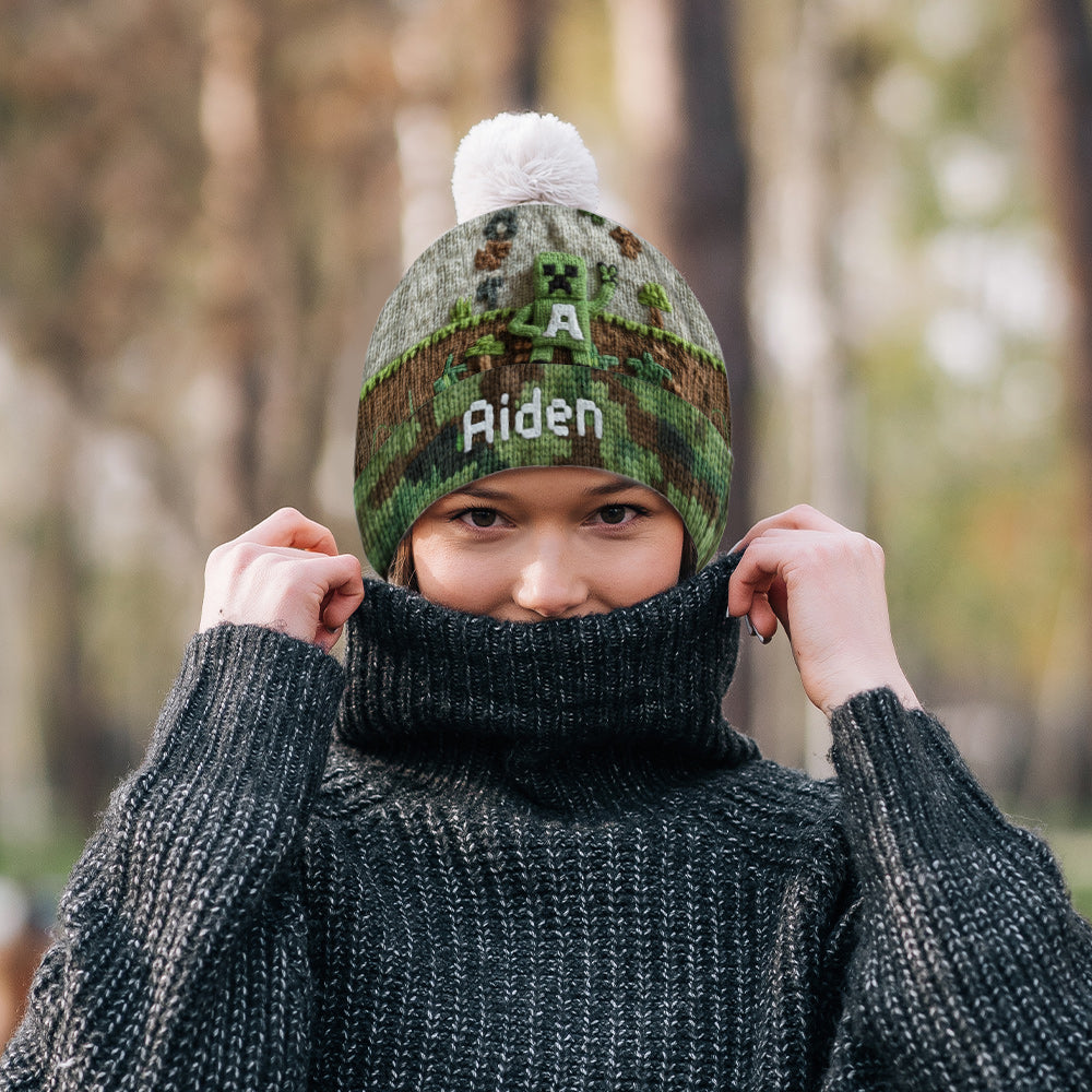 Pixel Winter - Personalized Kid Beanie Hat
