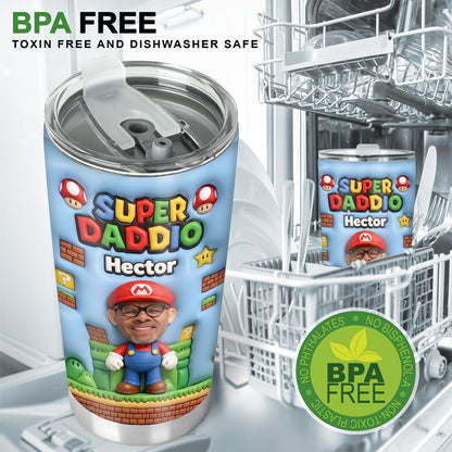 Super Daddio - Personalized Super Plumber Tumbler