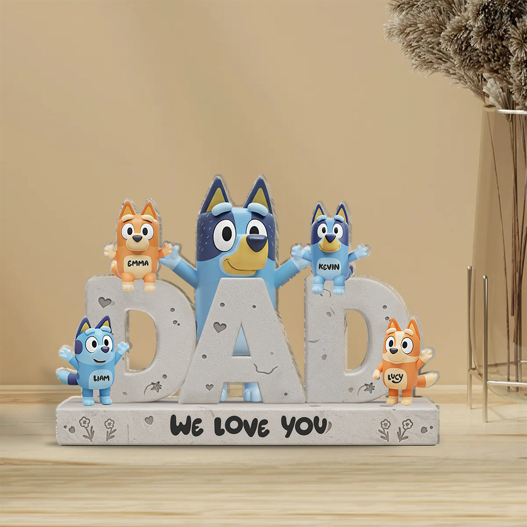 Best Dad Ever - Personalized Father Custom Shaped Acrylic Plaque