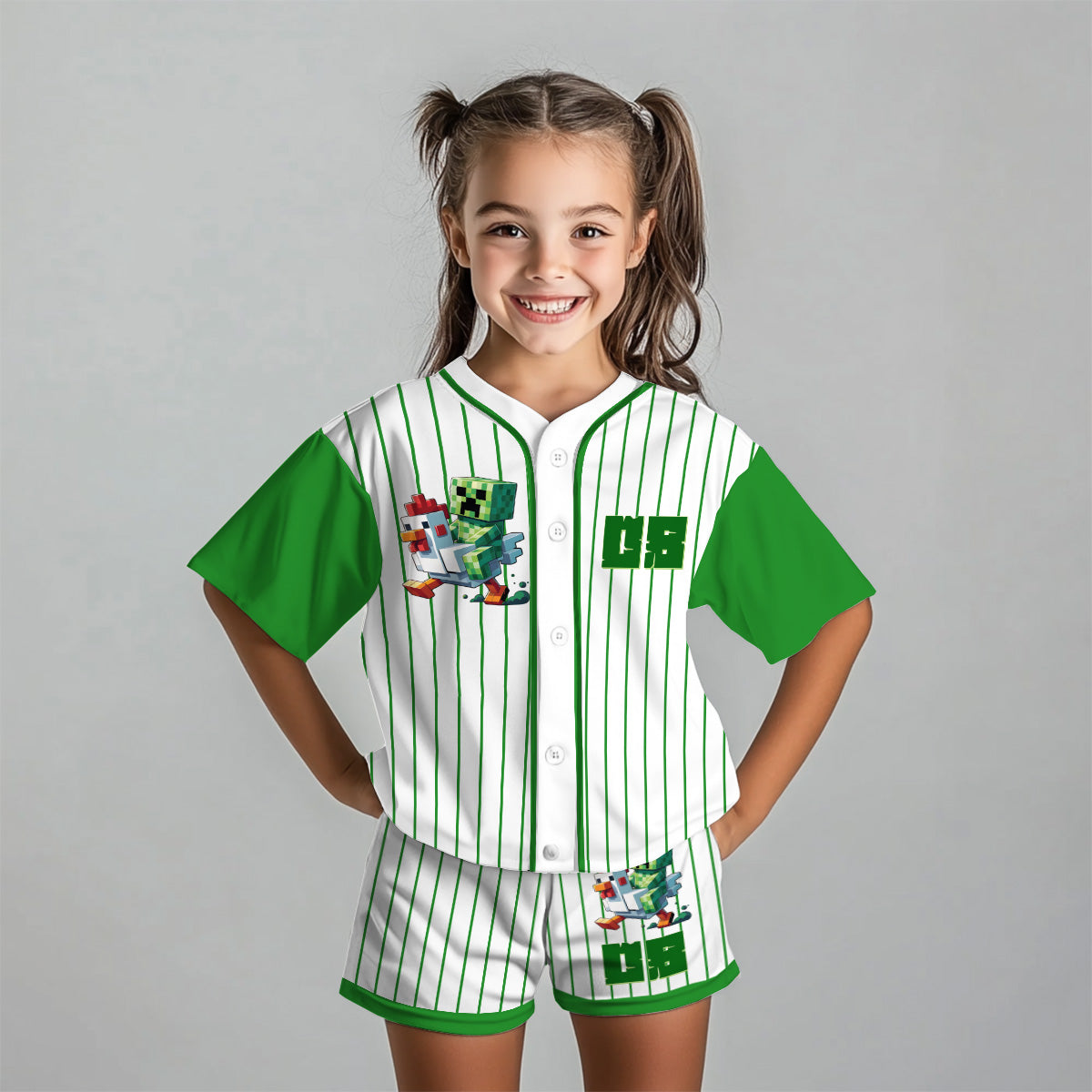 Fun Block World - Personalized Block World Kid Jersey Shirt & Shorts