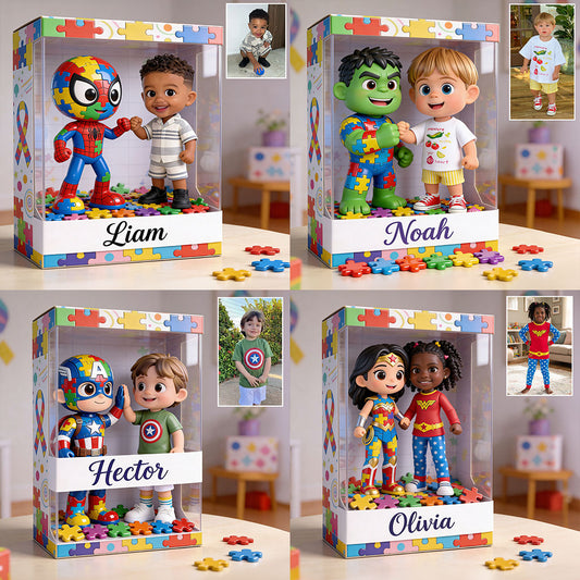 Autism Superhero - Personalized Autism Awareness Custom Shaped Acrylic Plaque