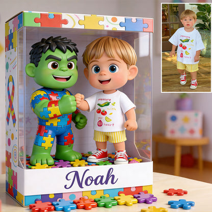 Autism Superhero - Personalized Autism Awareness Custom Shaped Acrylic Plaque