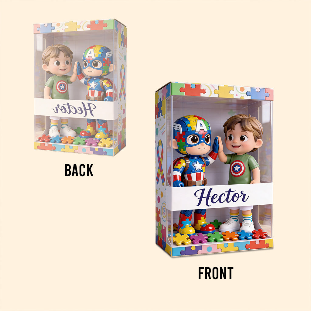 Autism Superhero - Personalized Autism Awareness Custom Shaped Acrylic Plaque