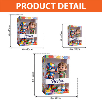 Autism Superhero - Personalized Autism Awareness Custom Shaped Acrylic Plaque