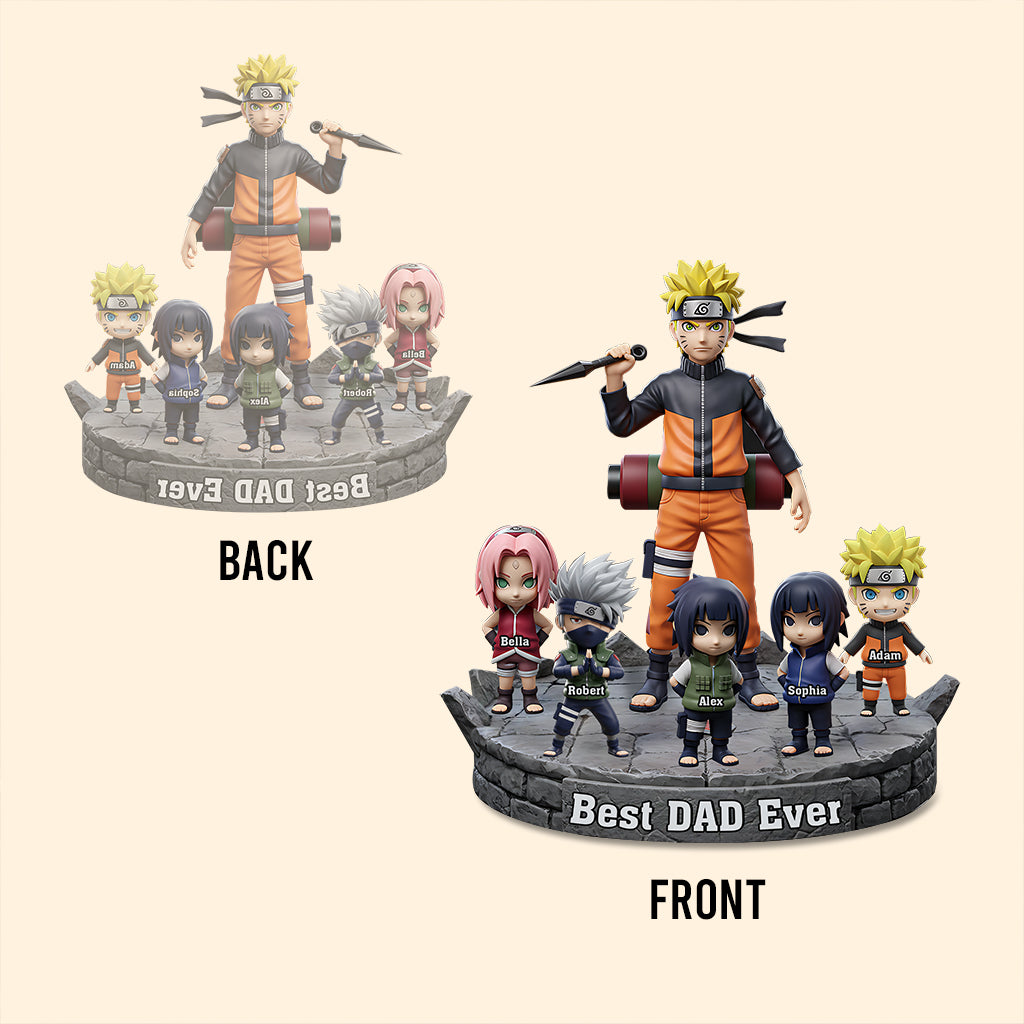 Best Dad Ever - Personalized Ninja Village Custom Shaped Acrylic Plaque