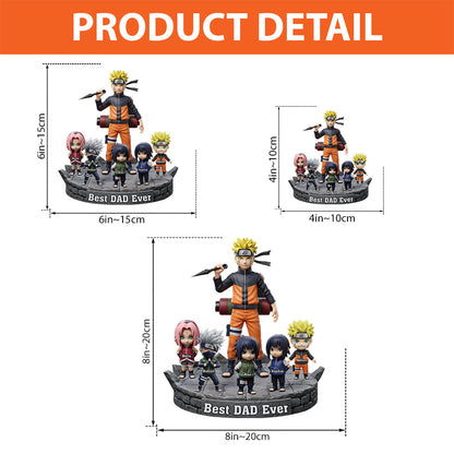 Best Dad Ever - Personalized Ninja Village Custom Shaped Acrylic Plaque