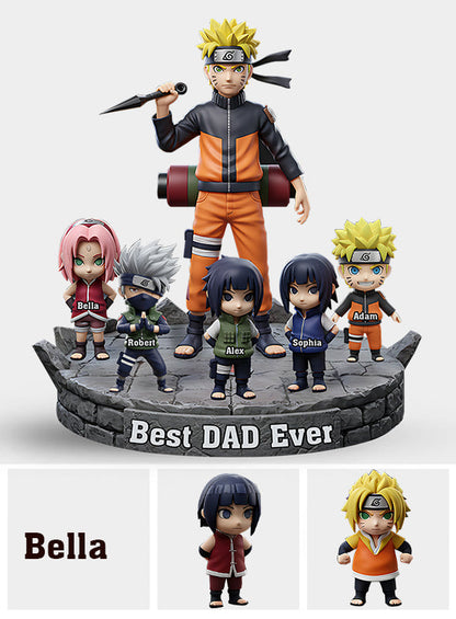 Best Dad Ever - Personalized Ninja Village Custom Shaped Acrylic Plaque