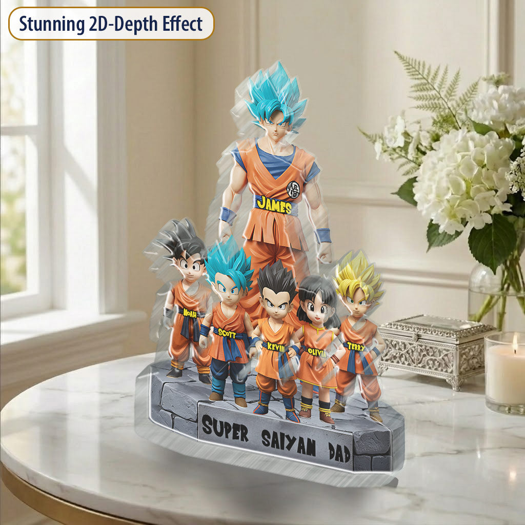 Best Dad Ever - Personalized Seven Balls Custom Shaped Acrylic Plaque