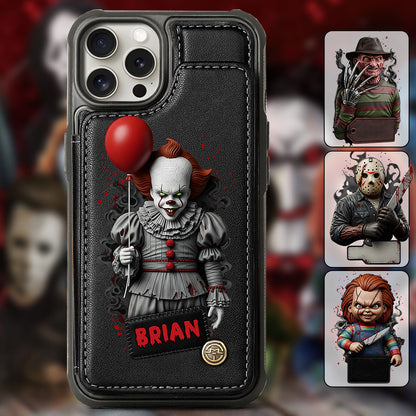 Scary Halloween - Personalized Horror Character Wallet Phone Case
