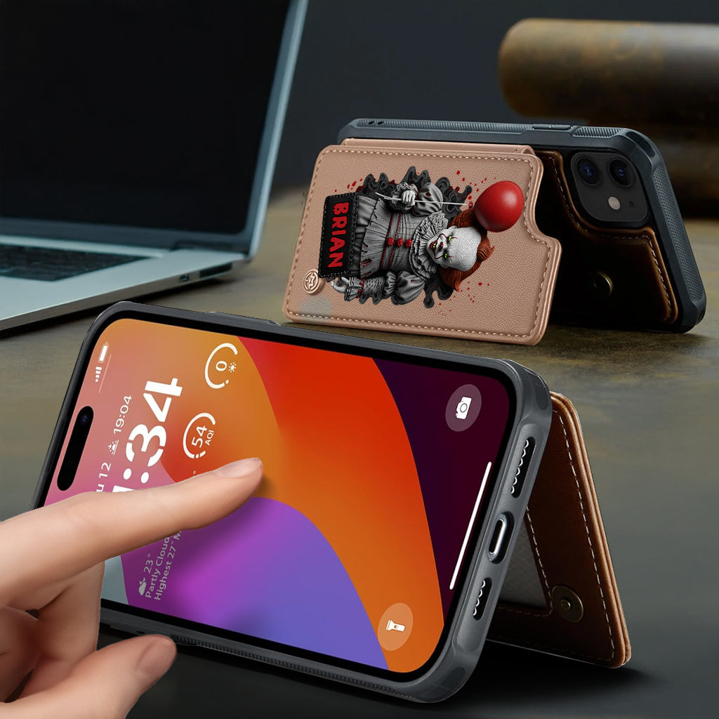 Scary Halloween - Personalized Horror Character Wallet Phone Case