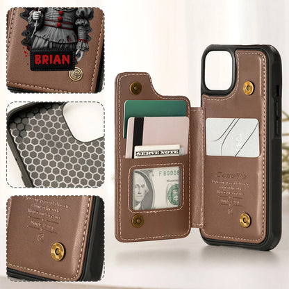 Scary Halloween - Personalized Horror Character Wallet Phone Case