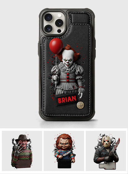 Scary Halloween - Personalized Horror Character Wallet Phone Case
