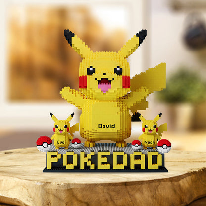 Pokedad - Personalized Monster Trainer Custom Shaped Acrylic Plaque