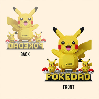 Pokedad - Personalized Monster Trainer Custom Shaped Acrylic Plaque