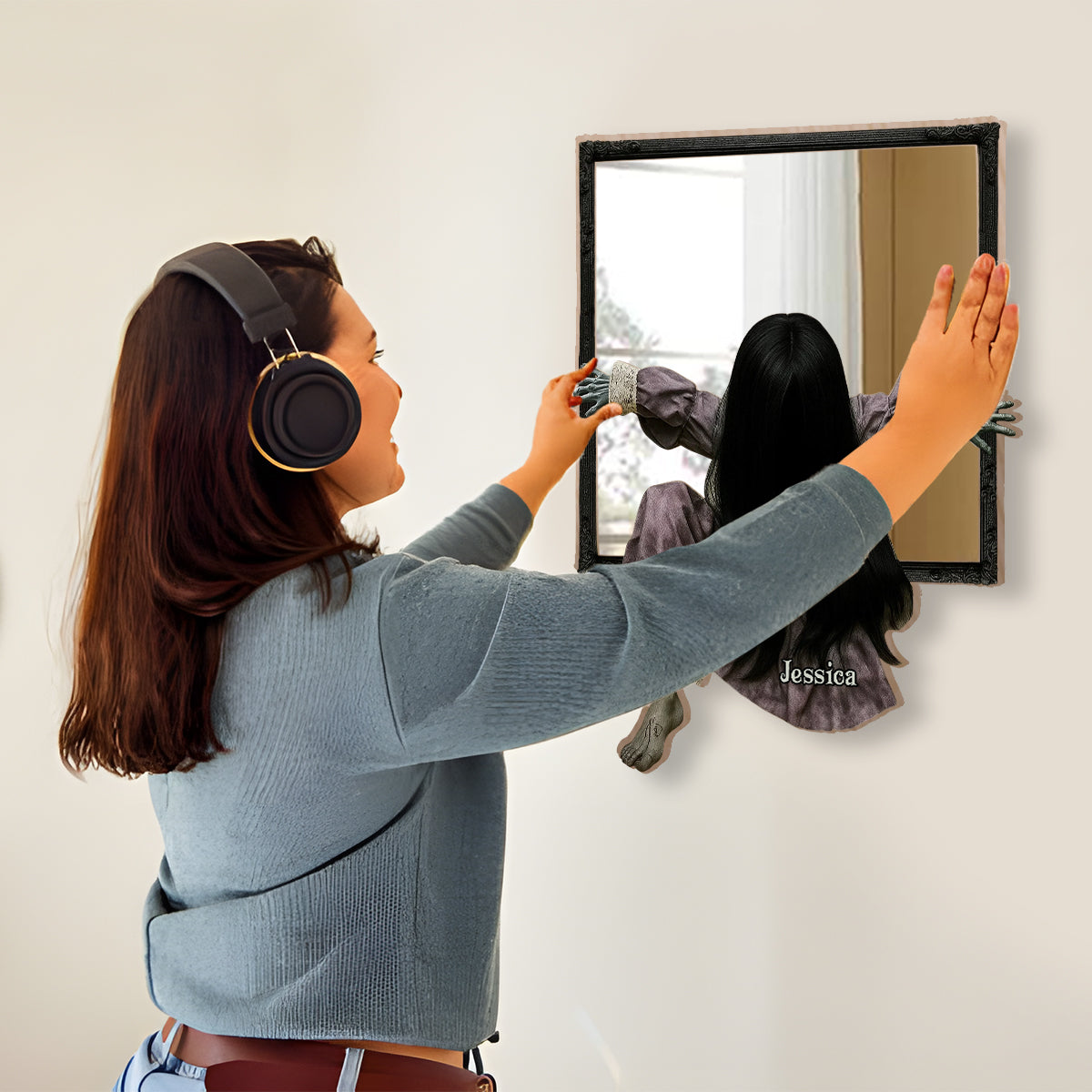 Creepy Halloween - Personalized Horror Character Wall Hanging Mirror