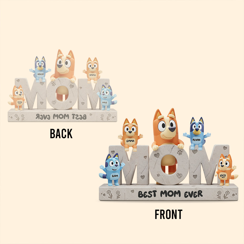 We Love You Mom - Personalized Mother Custom Shaped Acrylic Plaque