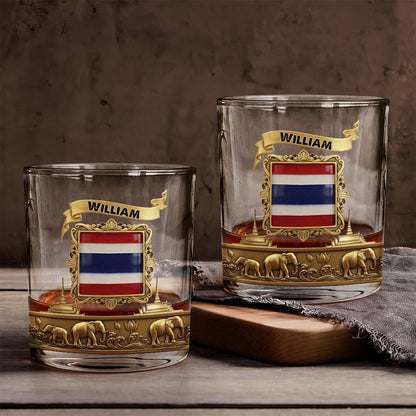 Flag of Thailand - Personalized Expats Whiskey Glass