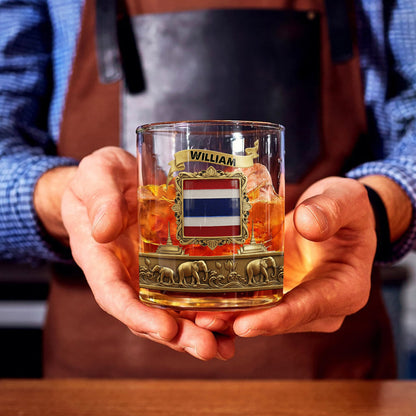 Flag of Thailand - Personalized Expats Whiskey Glass