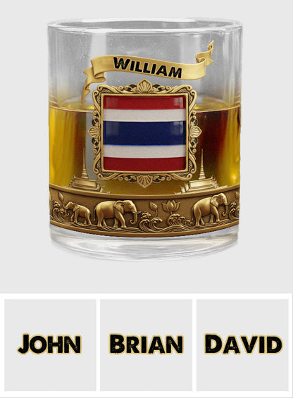 Flag of Thailand - Personalized Expats Whiskey Glass