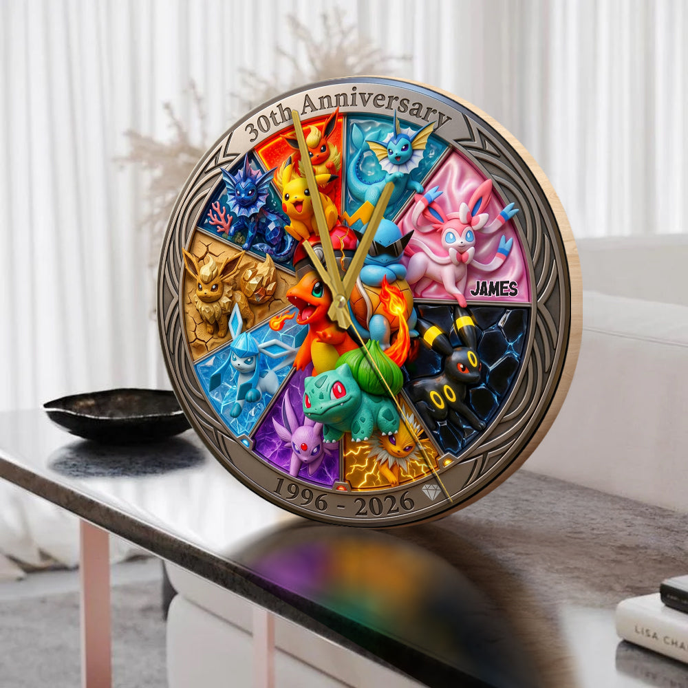 30th Anniversary - Personalized Monster Trainer Wall Clock