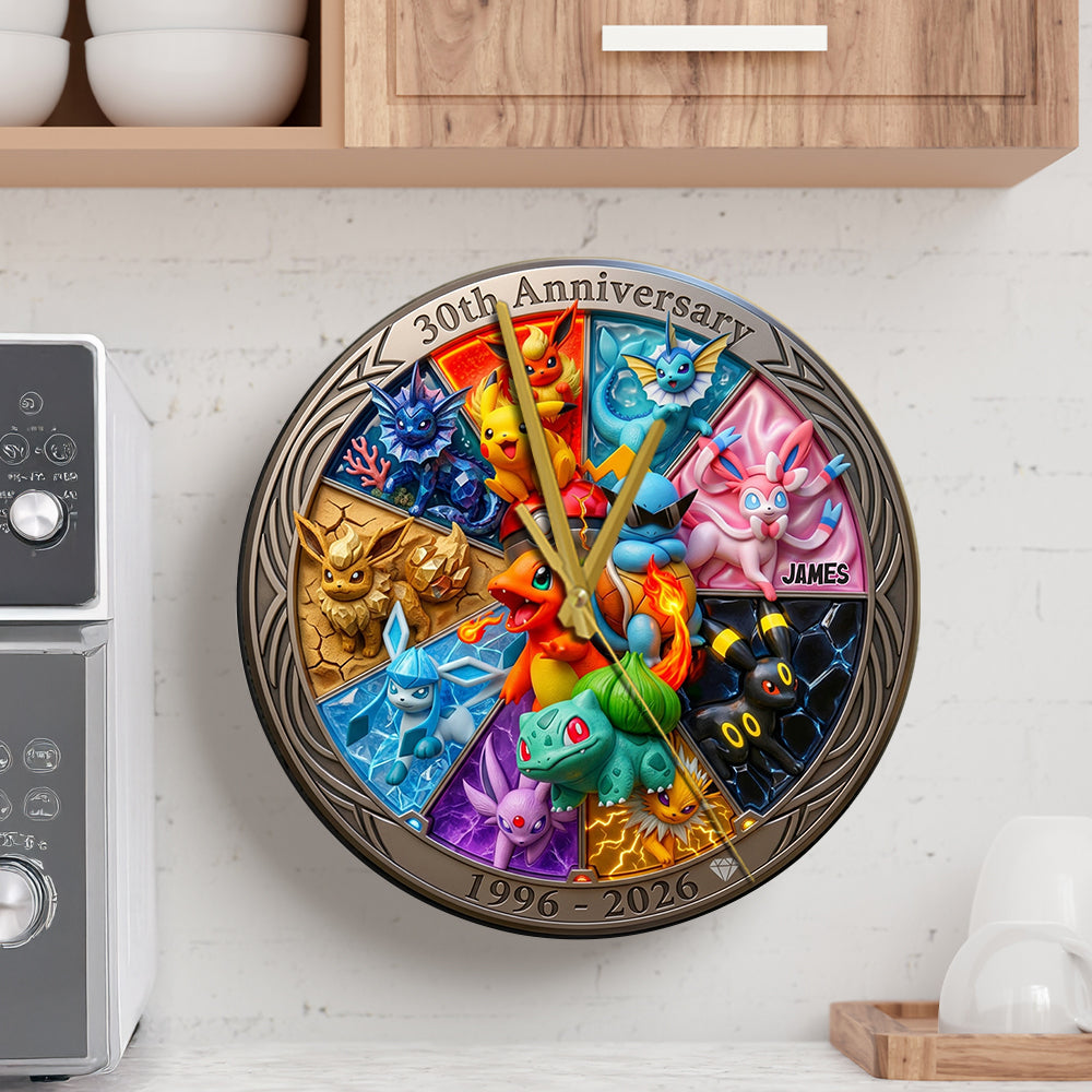 30th Anniversary - Personalized Monster Trainer Wall Clock