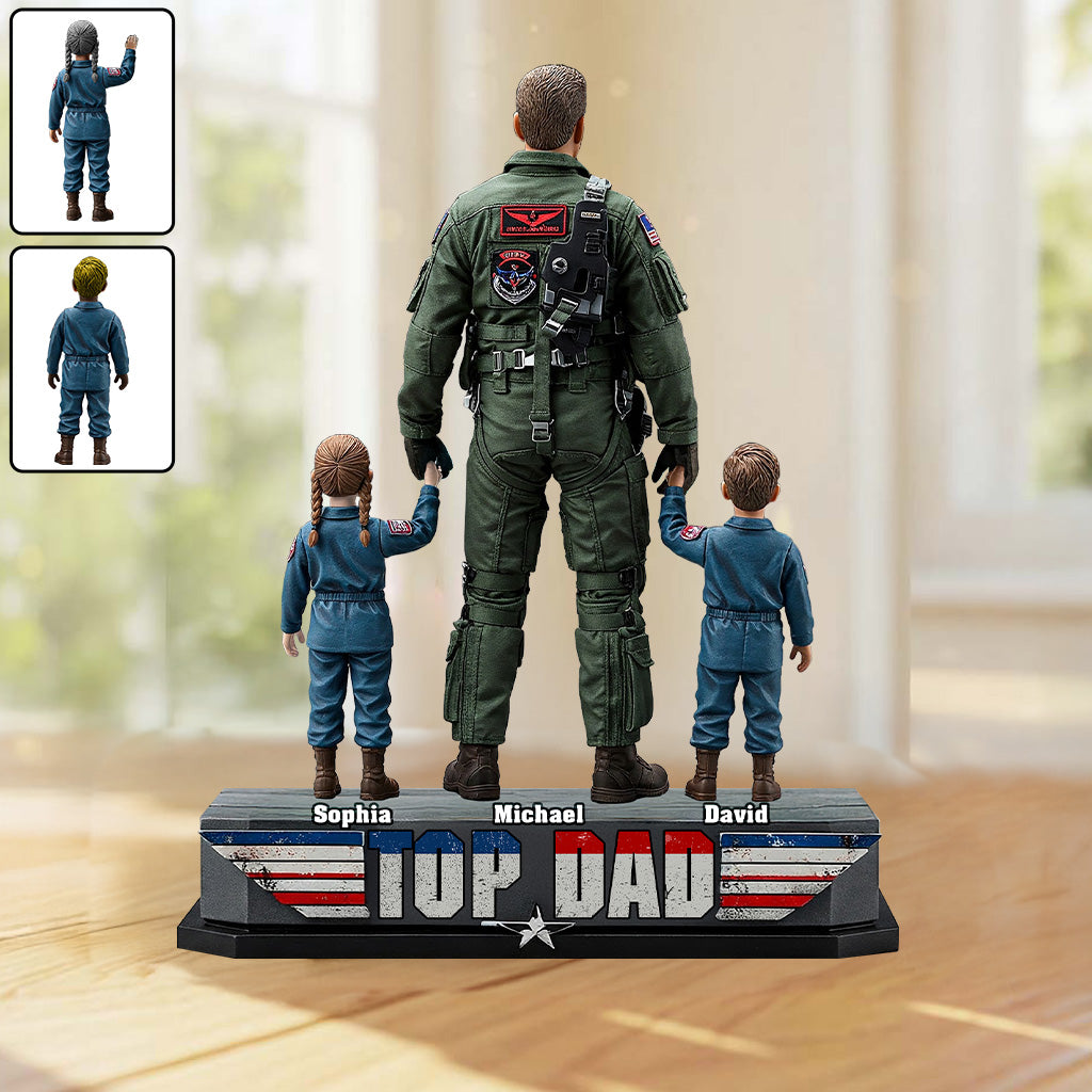 Top Dad - Personalized Top Gun Custom Shaped Acrylic Plaque