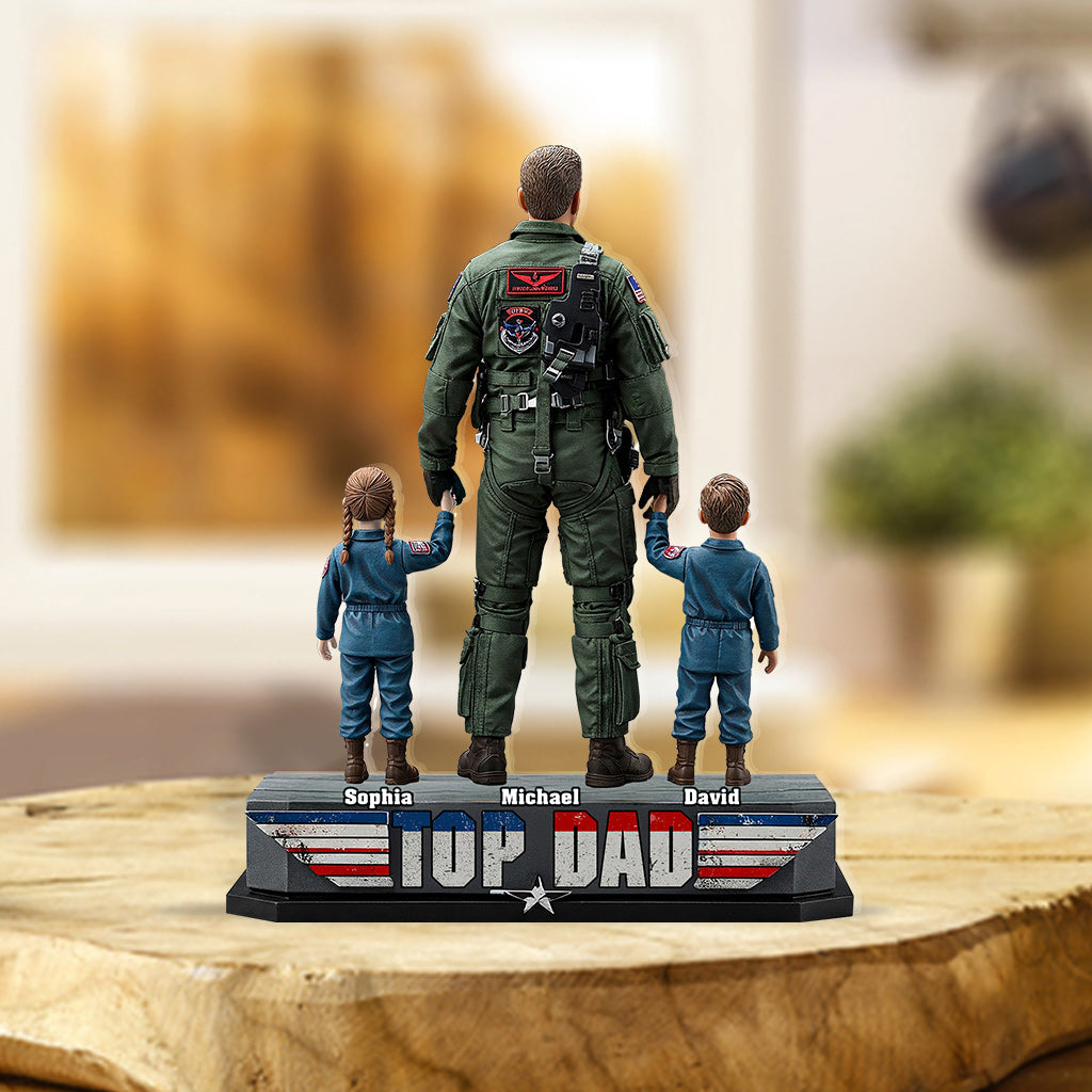 Top Dad - Personalized Top Gun Custom Shaped Acrylic Plaque