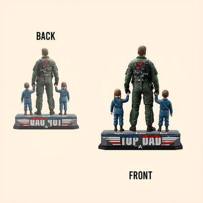 Top Dad - Personalized Top Gun Custom Shaped Acrylic Plaque