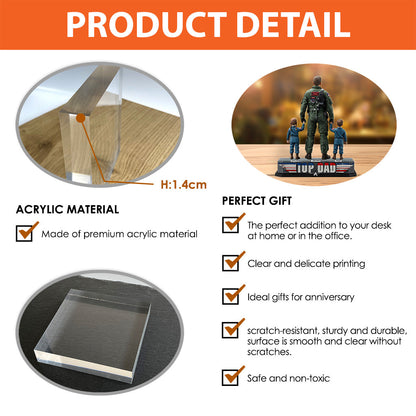 Top Dad - Personalized Top Gun Custom Shaped Acrylic Plaque