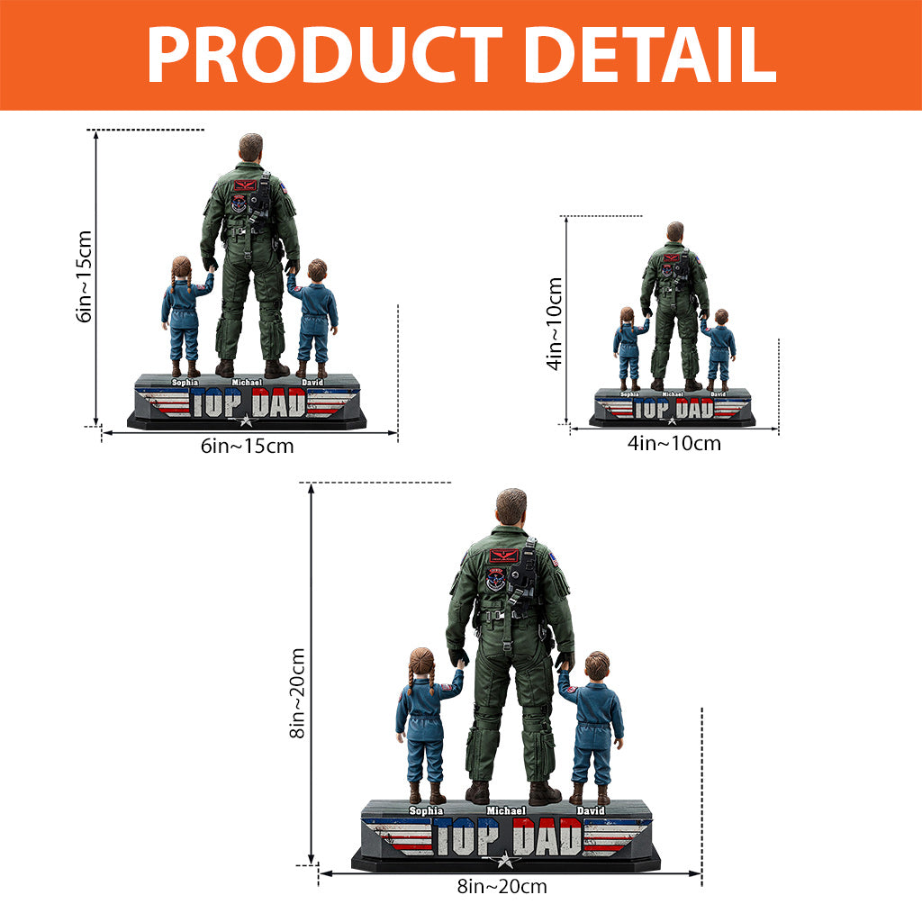 Top Dad - Personalized Top Gun Custom Shaped Acrylic Plaque