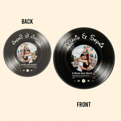 Vinyl Record with Photo - Personalized Couple Custom Shaped Acrylic Plaque