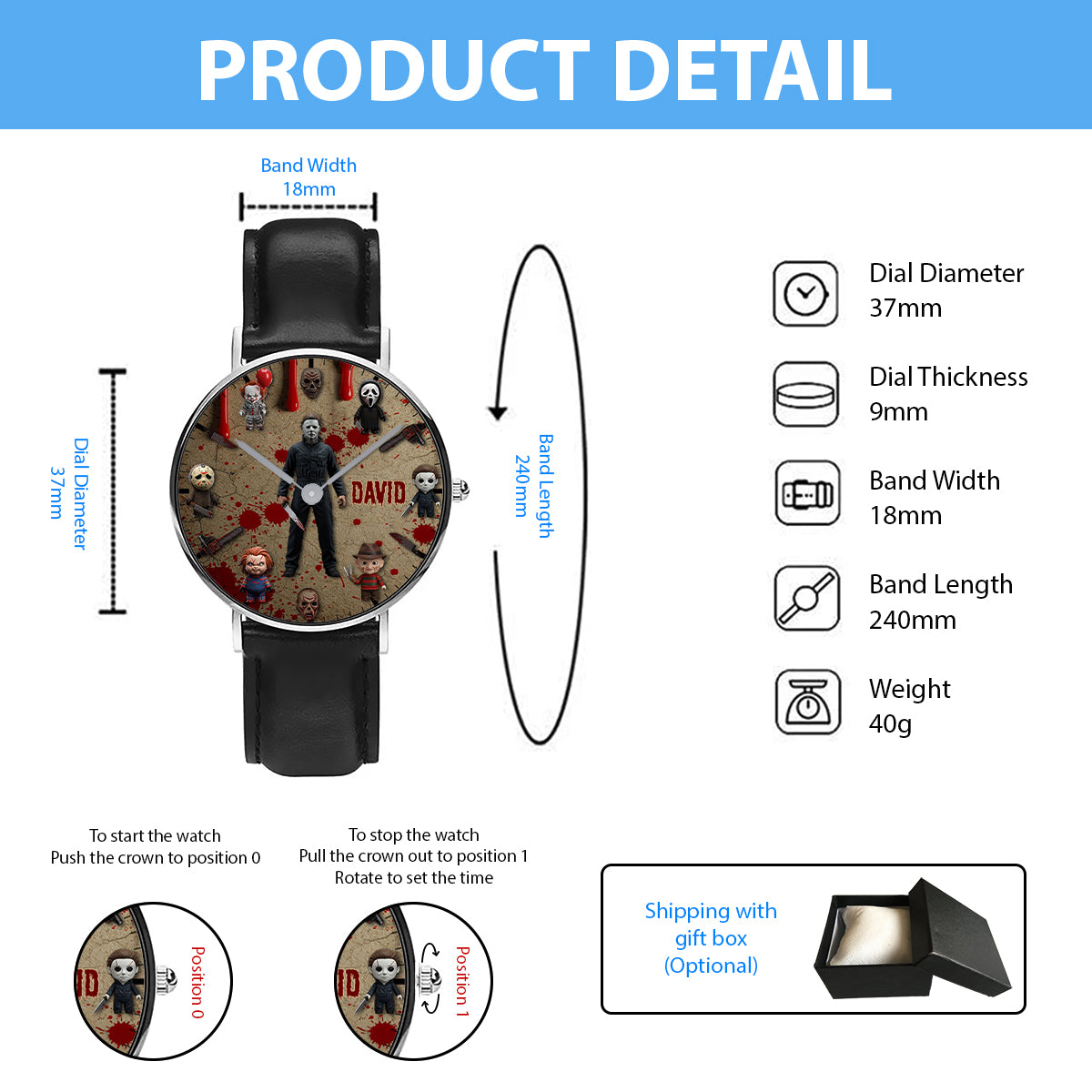 Horror Time - Personalized Hand Watch