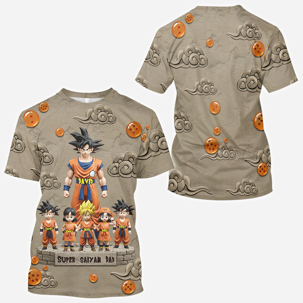Strong Papa - Personalized Seven Balls All Over Shirt