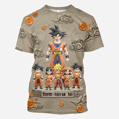 Strong Papa - Personalized Seven Balls All Over Shirt