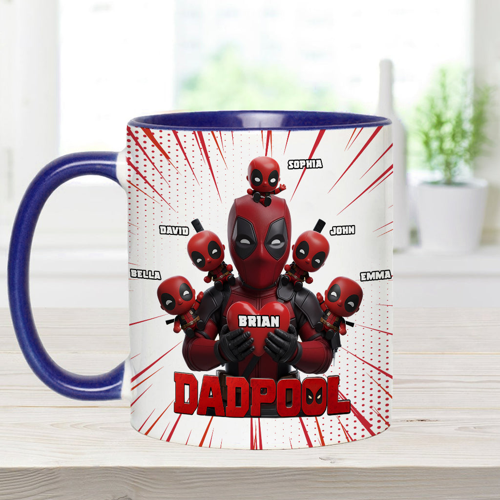 Dad and Kids - The name's Pool - Personalized The Psychopath Accent Mug