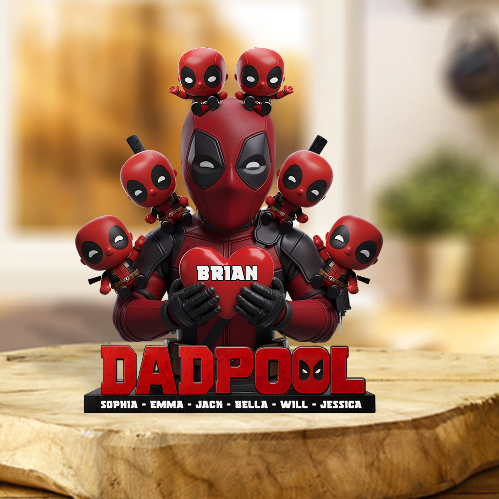 Dad and Kids - The name's Pool - Personalized The Psychopath Custom Shaped Acrylic Plaque