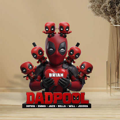 Dad and Kids - The name's Pool - Personalized The Psychopath Custom Shaped Acrylic Plaque