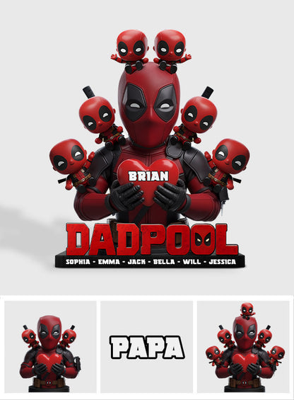 Dad and Kids - The name's Pool - Personalized The Psychopath Custom Shaped Acrylic Plaque