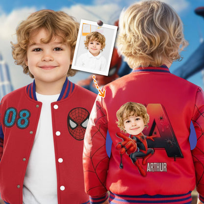 Spider Movie - Personalized Kid Varsity Jacket