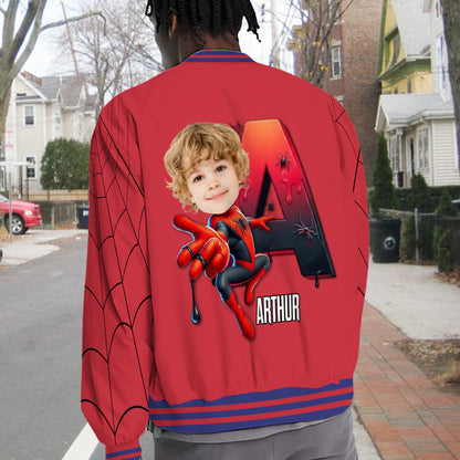 Spider Movie - Personalized Kid Varsity Jacket