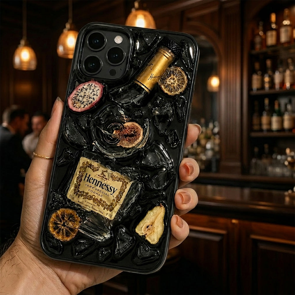 Exploding Liquor Bottle Art - Personalized Alcoholic beverage Full Print Phone Case
